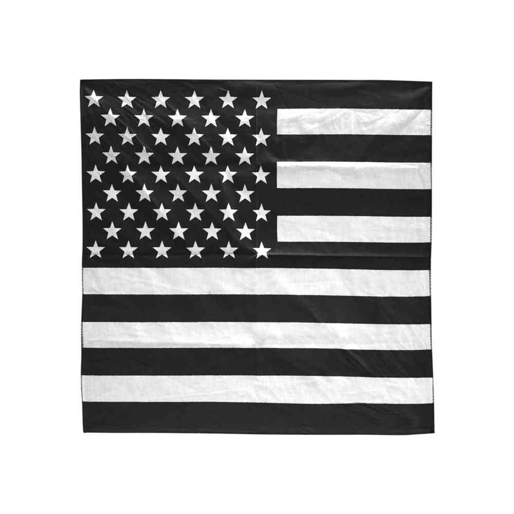 MSTRDS - Bandana Stars/Stripes 2 one size Bandana - Zwart/Wit